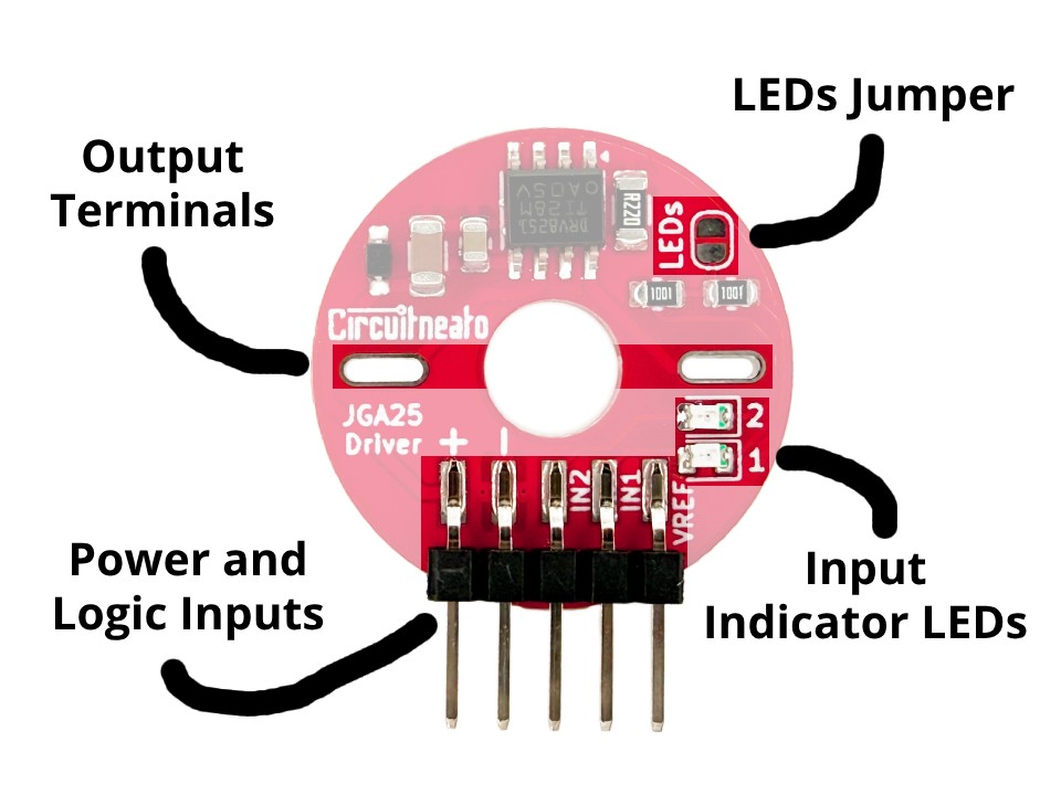 JGA25-370 Onboard Motor Driver Layout Diagram