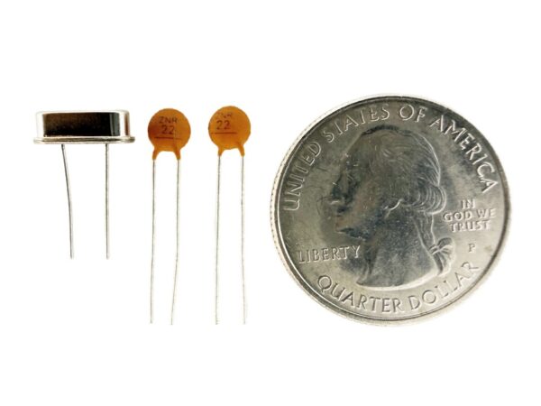 16 MHz Crystal with 22pF Capacitors