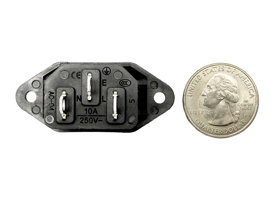 IEC C13 Female Power Supply Connector with Bolts - Image 3
